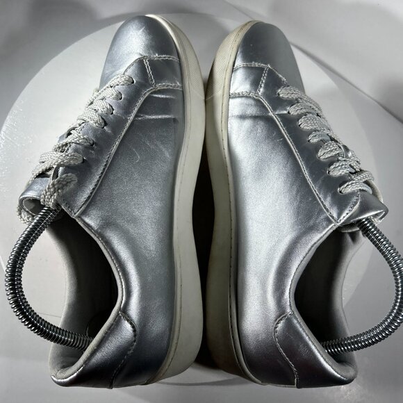 ComfortView Silver Rose Floral Womens Size 9 WW Shoes X-Wide Sneakers Embroidery - Picture 7 of 12